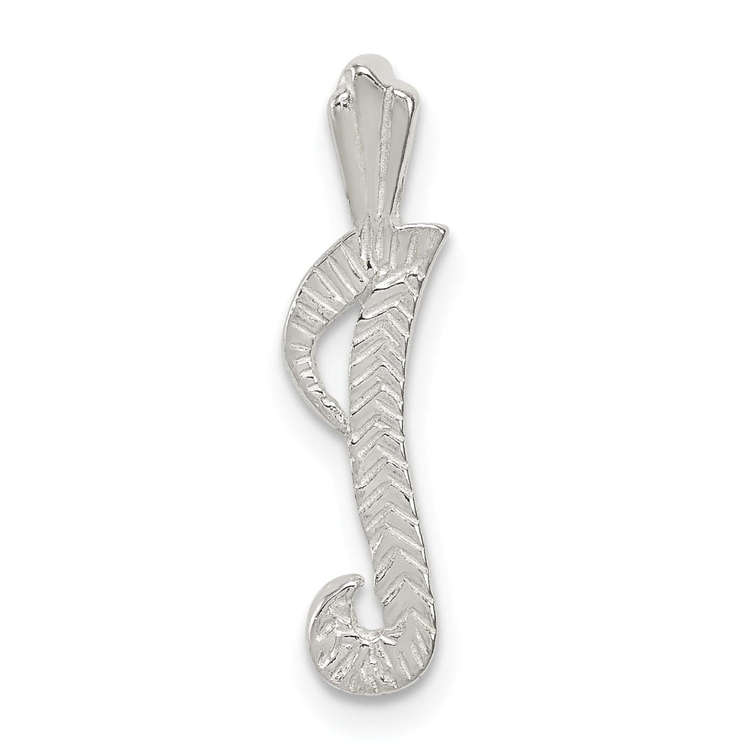 Lovely Rita's Pendants & Charms Silver Polished Textured Letter I Charm Pendant