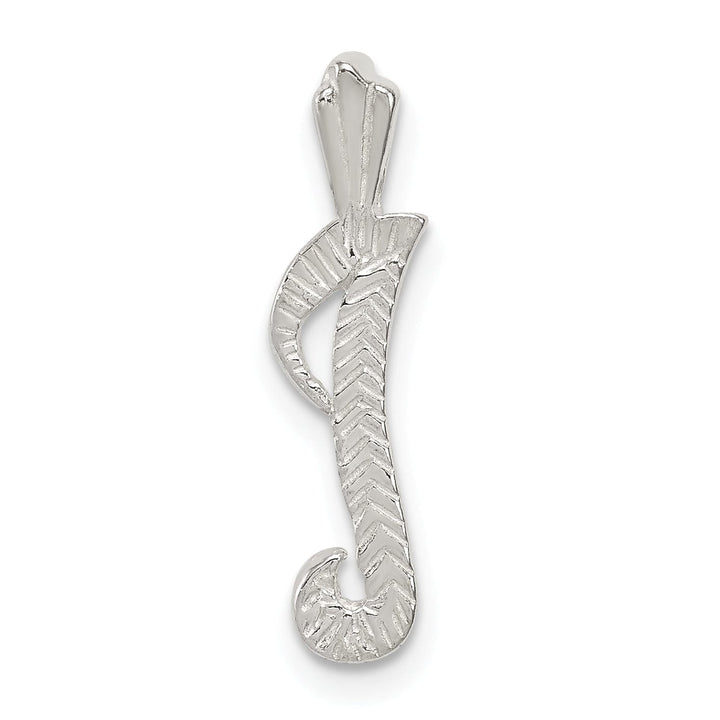Lovely Rita's Pendants & Charms Silver Polished Textured Letter I Charm Pendant
