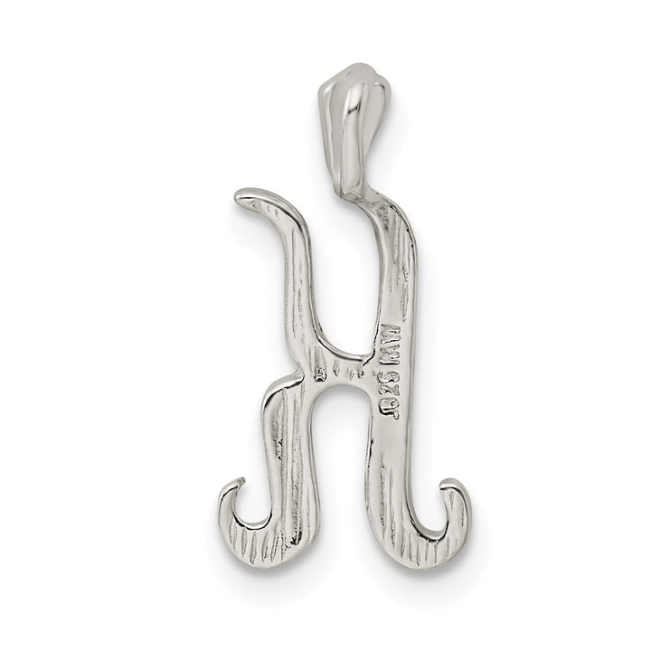 Lovely Rita's Pendants & Charms Silver Polished Textured Letter K Charm Pendant