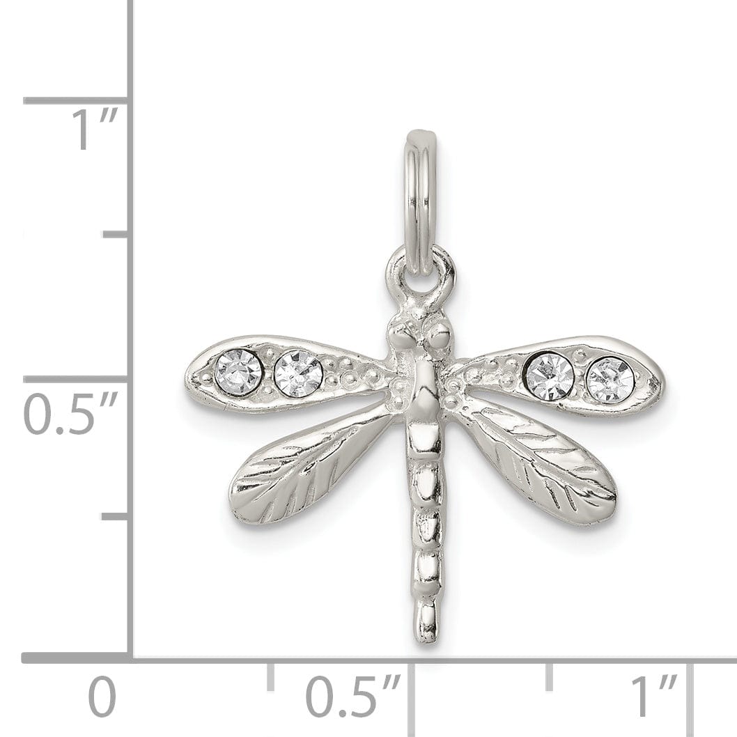 Lovely Rita's Pendants & Charms Silver Preciosa Crystal Dragonfly Charm