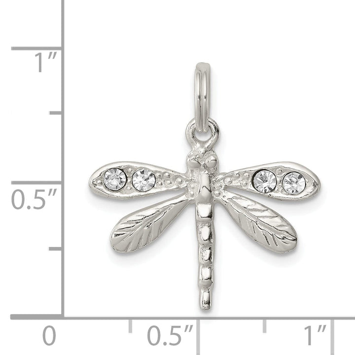 Lovely Rita's Pendants & Charms Silver Preciosa Crystal Dragonfly Charm
