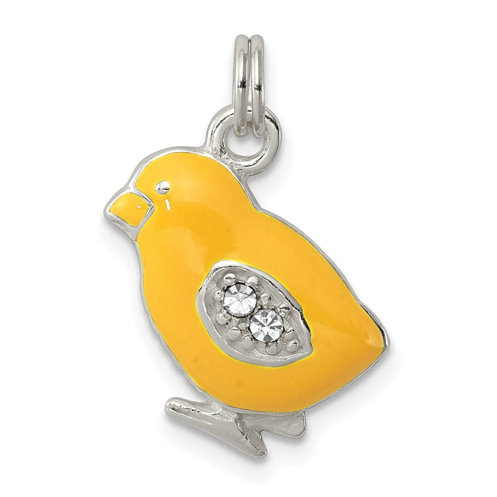 Lovely Rita's Pendants & Charms Silver Preciosa Crystal Yellow Baby Chick Charm