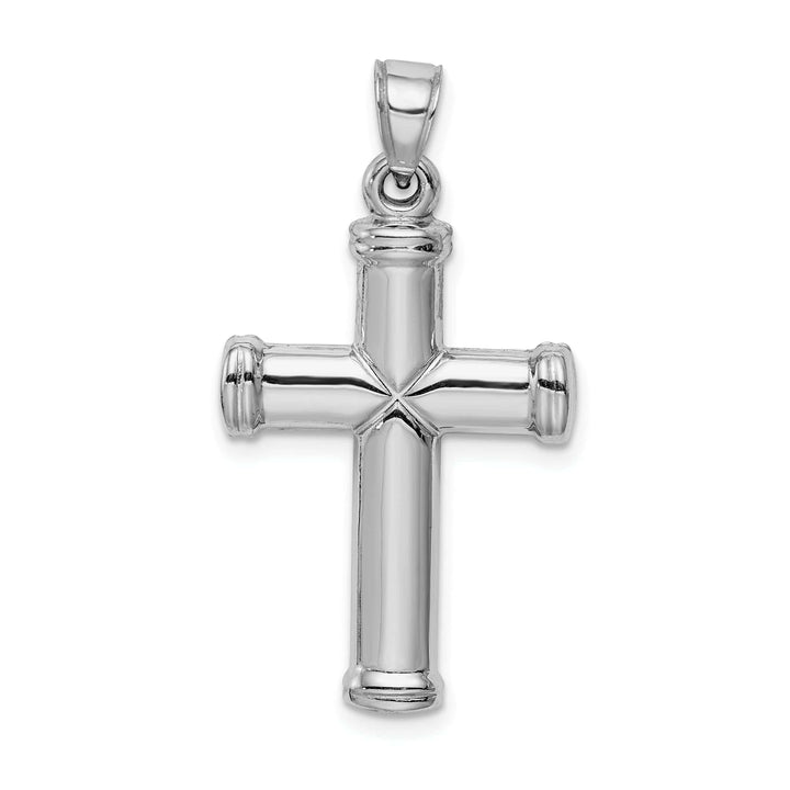 Lovely Rita's Pendants & Charms Silver Rhodium Polished 3-D Latin Cross Pendant