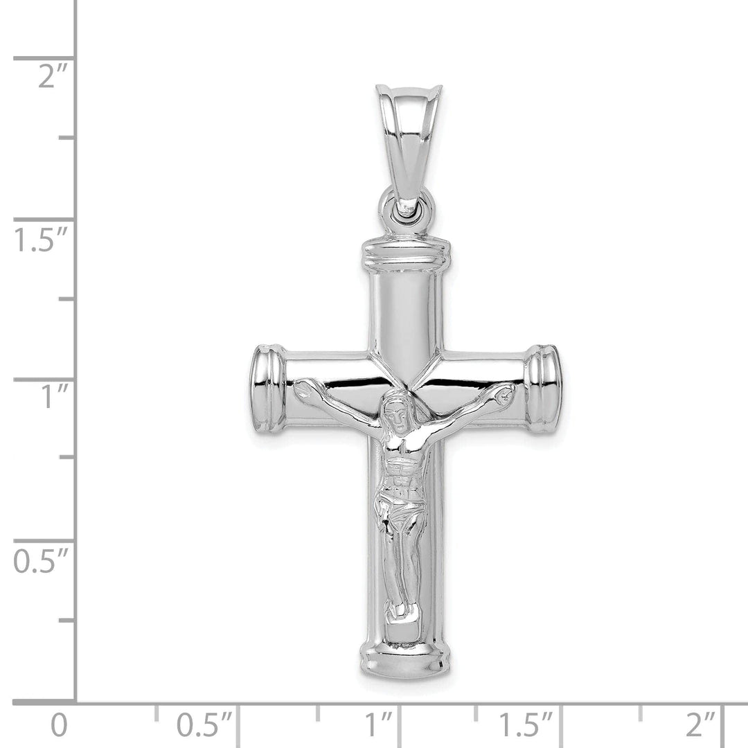 Lovely Rita's Pendants & Charms Silver Rhodium Polished Latin Crucifix Pendant