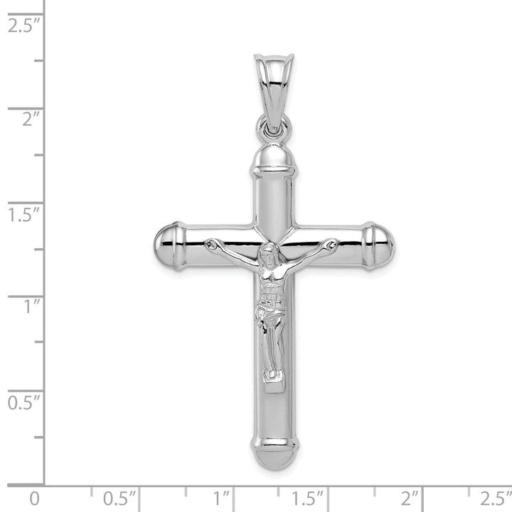 Lovely Rita's Pendants & Charms Silver Rhodium Polished Latin Crucifix Pendant