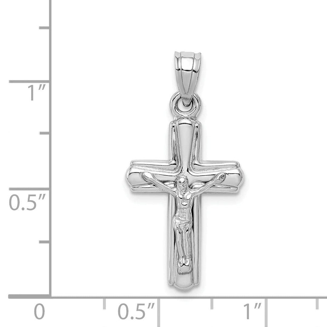 Lovely Rita's Pendants & Charms Silver Rhodium Polished Latin Crucifix Pendant