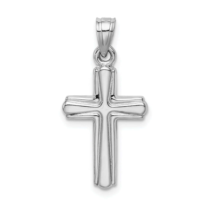Lovely Rita's Pendants & Charms Silver Rhodium Polished Latin Crucifix Pendant