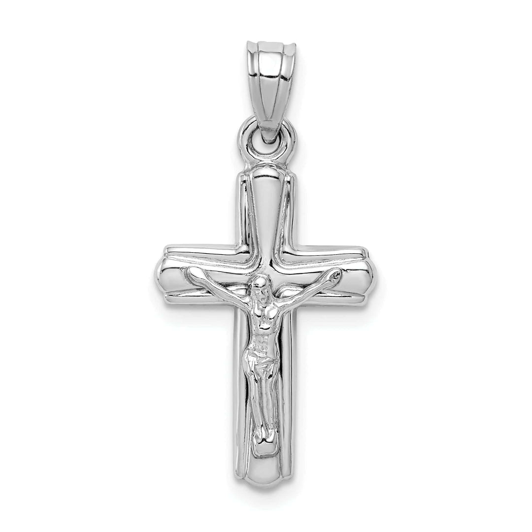 Lovely Rita's Pendants & Charms Silver Rhodium Polished Latin Crucifix Pendant