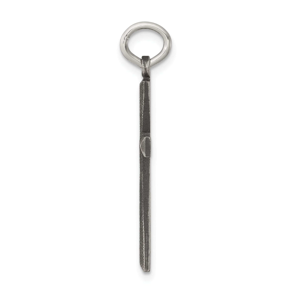 Lovely Rita's Pendants & Charms Silver Satin Textured Antiqued Cross Pendant