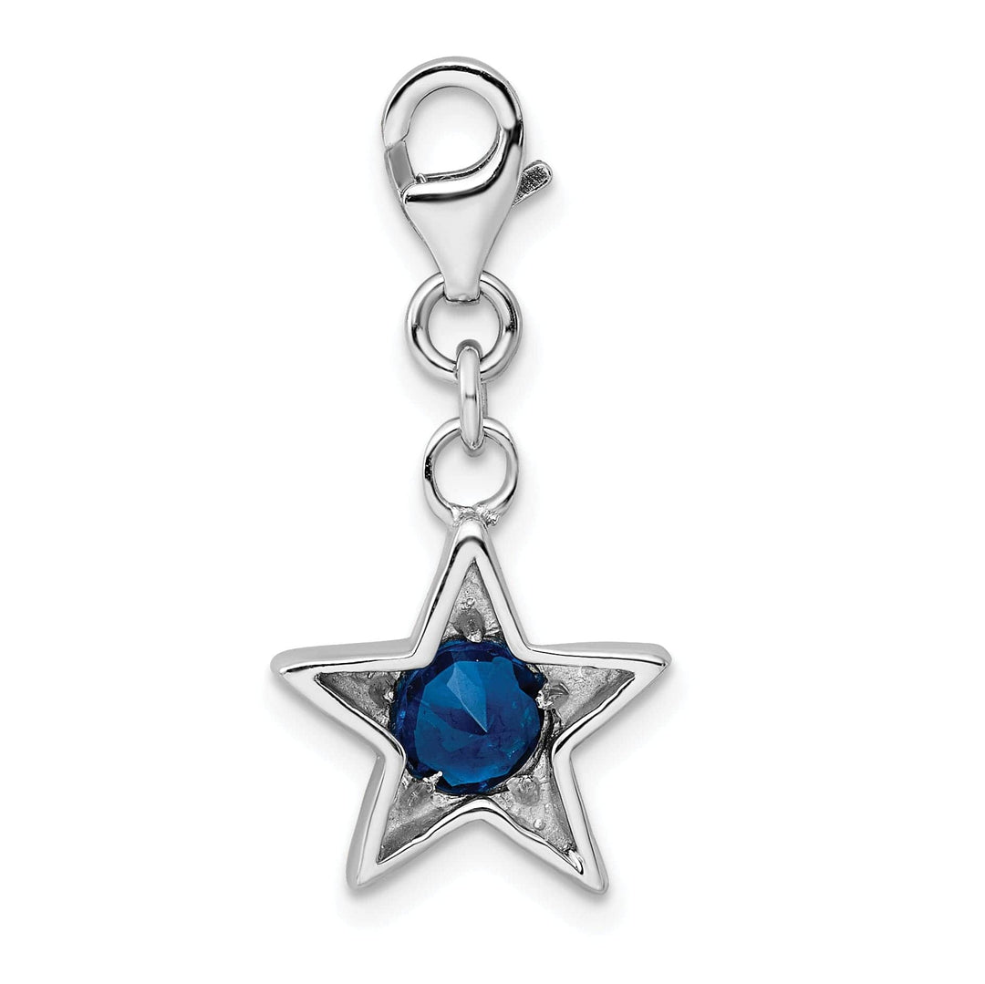 Lovely Rita's Pendants & Charms Silver September C.Z Birthstone Star Charm