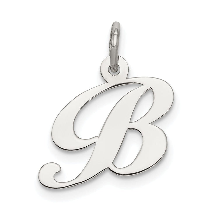 Lovely Rita's Pendants & Charms Silver Small Fancy Script Initial B Charm