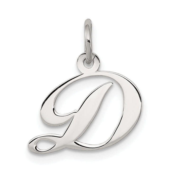 Lovely Rita's Pendants & Charms Silver Small Fancy Script Initial D Charm
