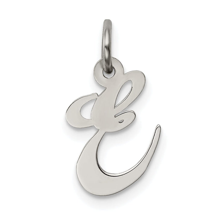 Lovely Rita's Pendants & Charms Silver Small Fancy Script Initial E Charm