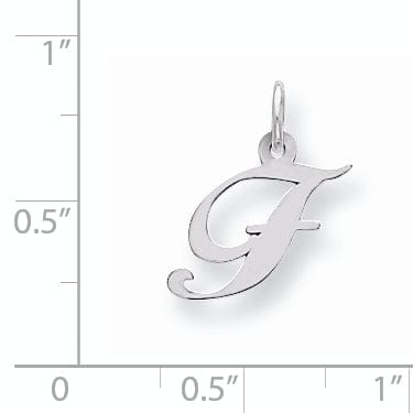 Lovely Rita's Pendants & Charms Silver Small Fancy Script Initial F Charm