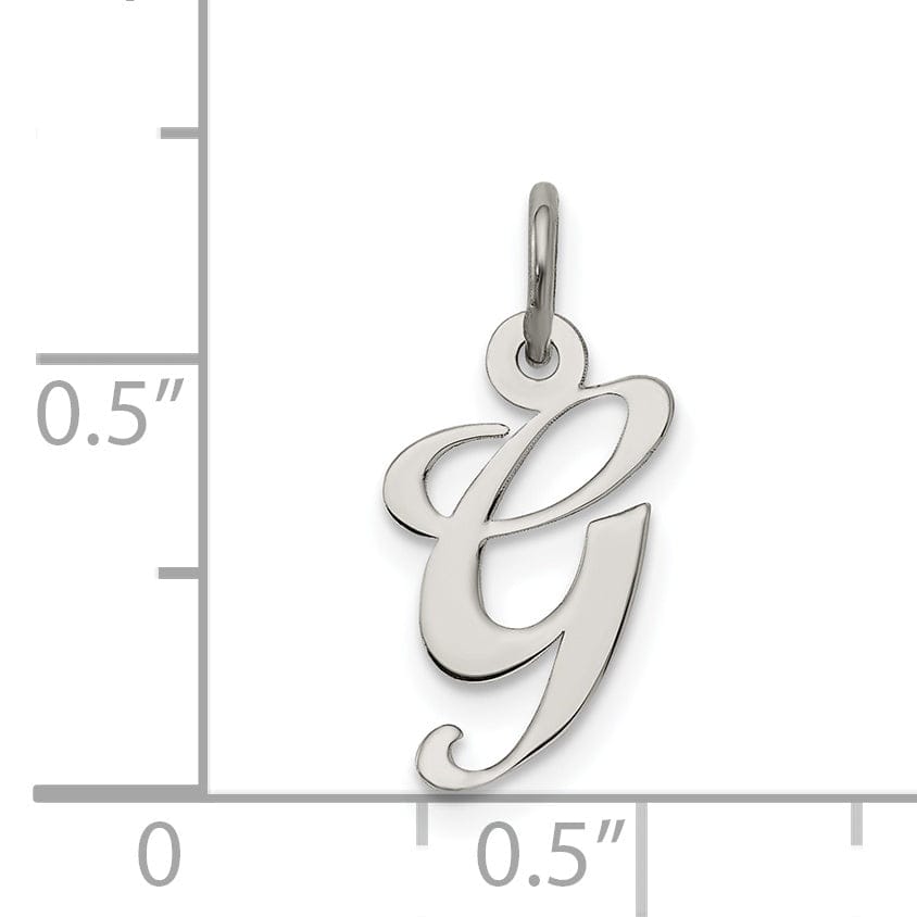 Lovely Rita's Pendants & Charms Silver Small Fancy Script Initial G Charm