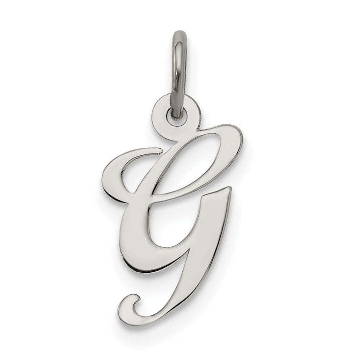 Lovely Rita's Pendants & Charms Silver Small Fancy Script Initial G Charm