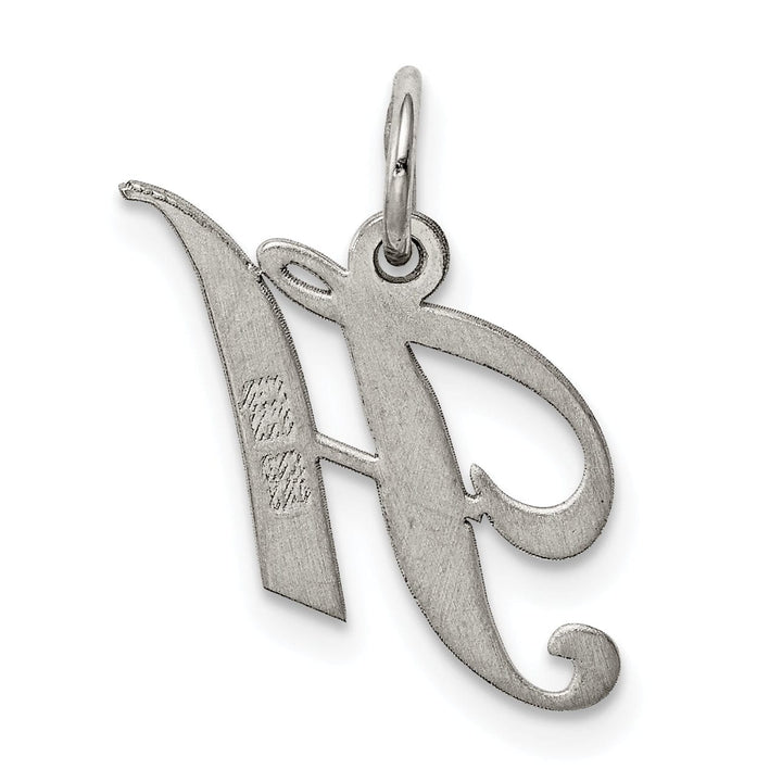 Lovely Rita's Pendants & Charms Silver Small Fancy Script Initial H Charm