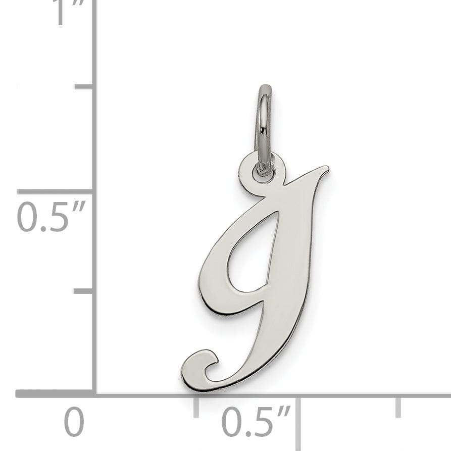Lovely Rita's Pendants & Charms Silver Small Fancy Script Initial I Charm