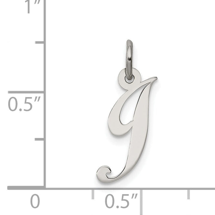 Lovely Rita's Pendants & Charms Silver Small Fancy Script Initial J Charm