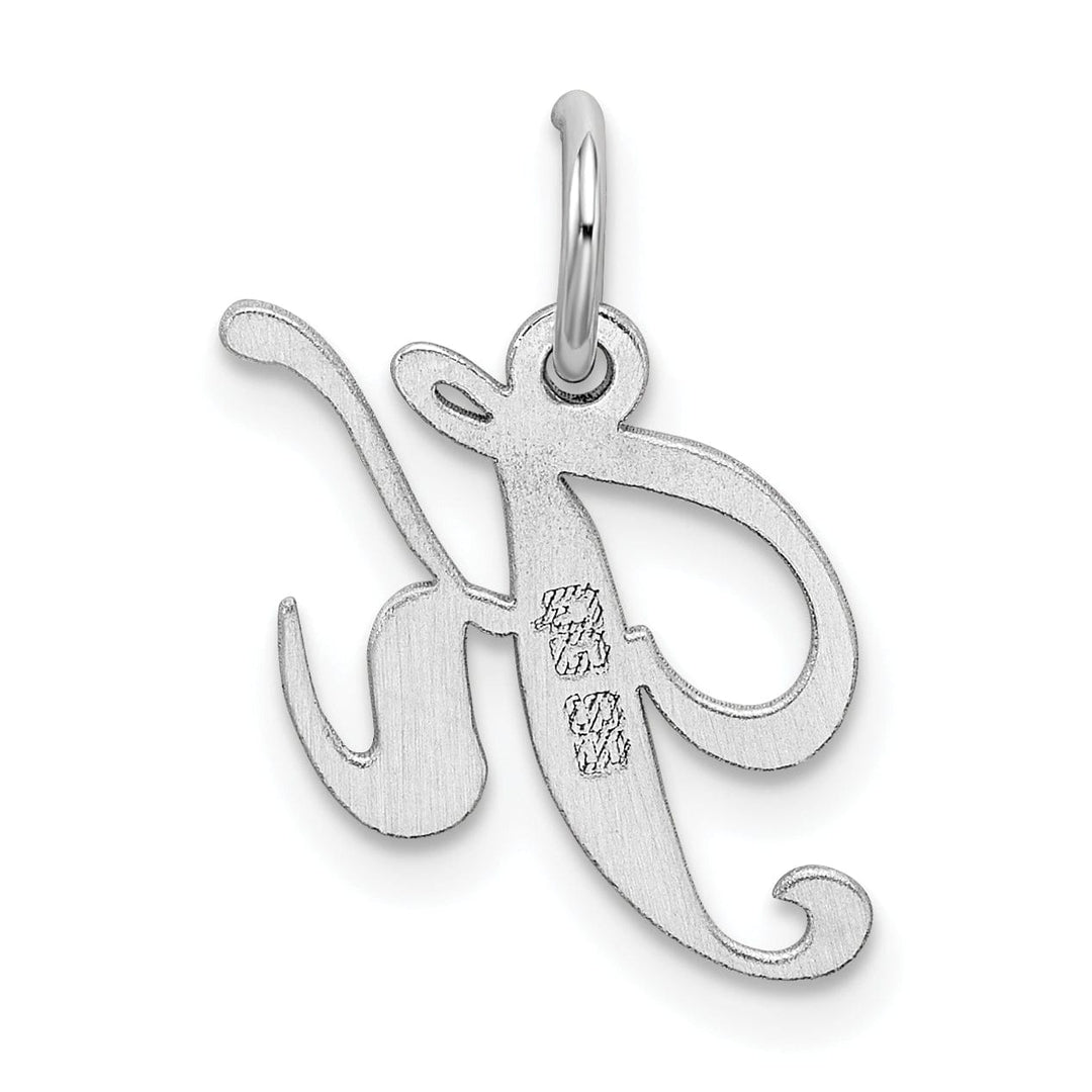Lovely Rita's Pendants & Charms Silver Small Fancy Script Initial K Charm