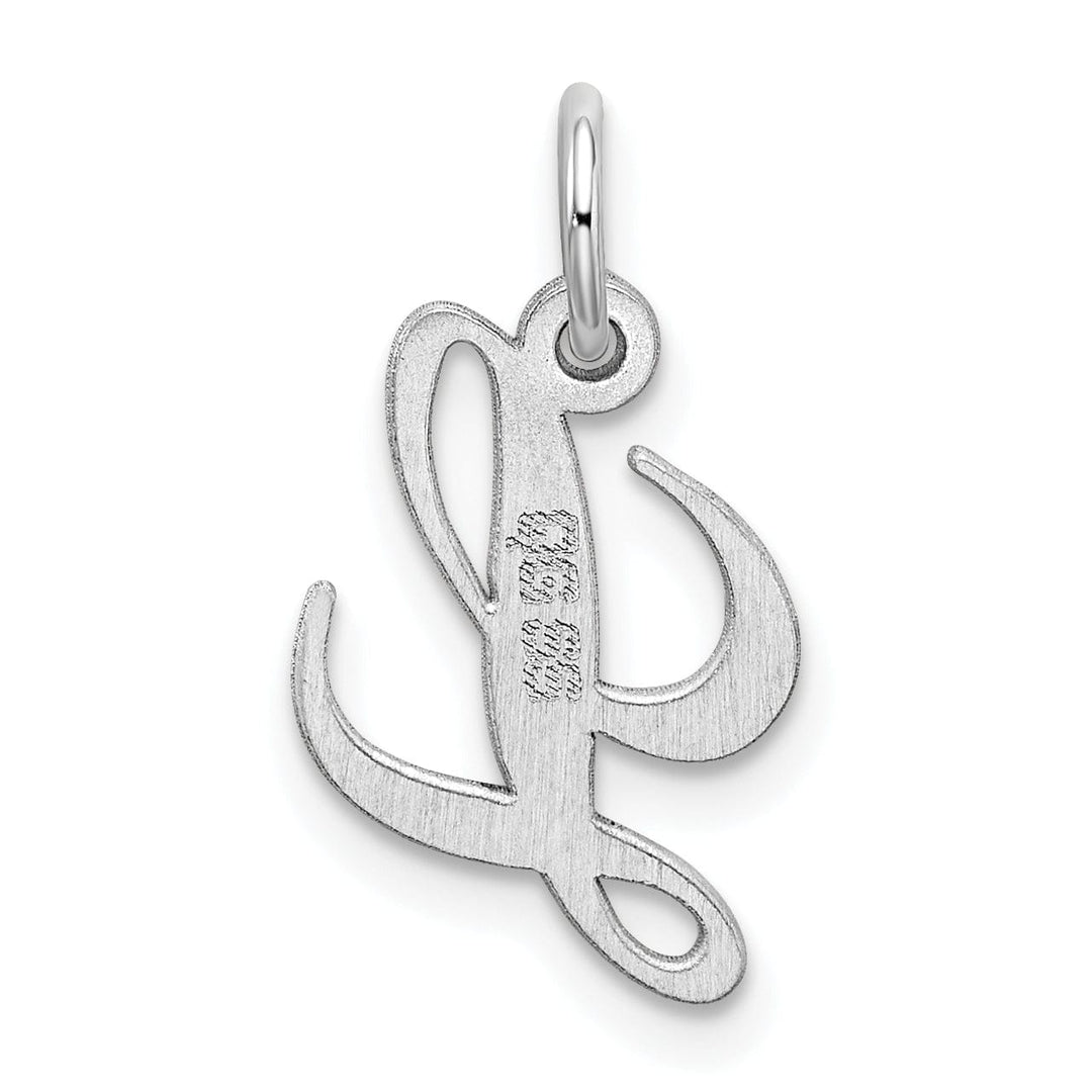 Lovely Rita's Pendants & Charms Silver Small Fancy Script Initial L Charm