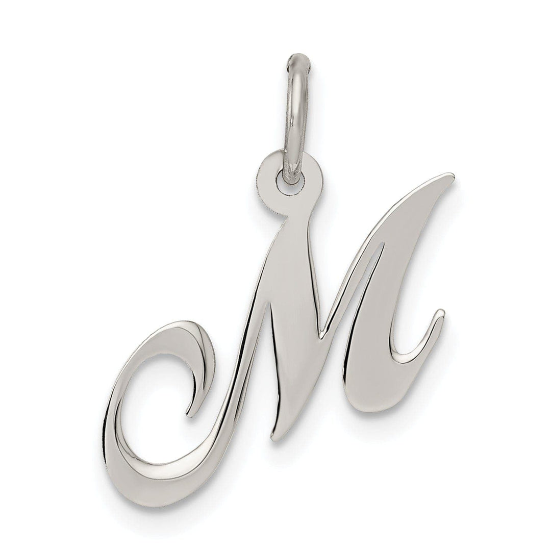 Lovely Rita's Pendants & Charms Silver Small Fancy Script Initial M Charm