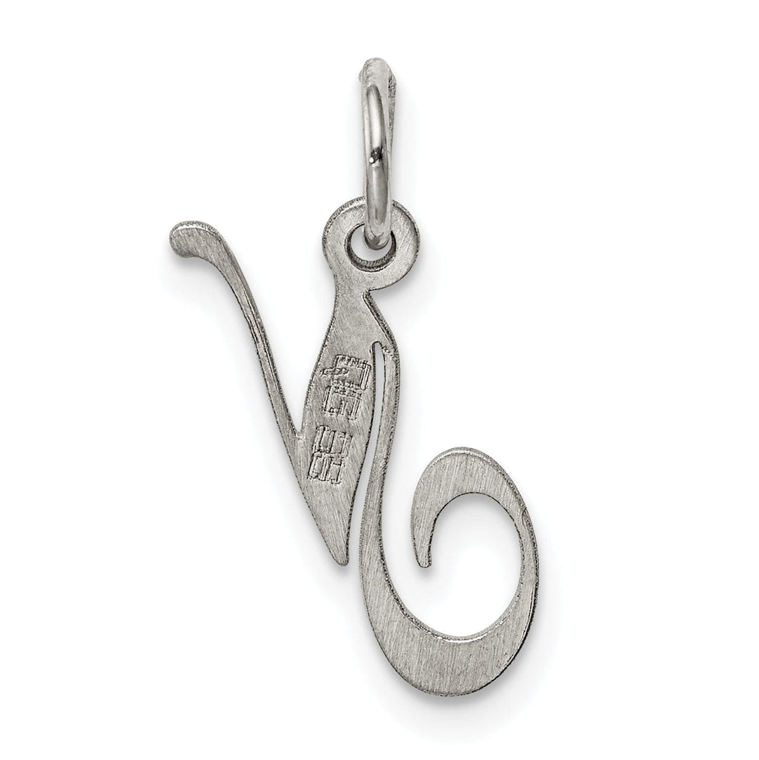Lovely Rita's Pendants & Charms Silver Small Fancy Script Initial N Charm