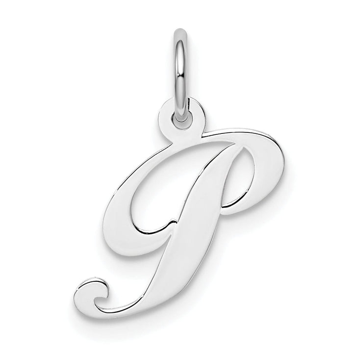 Lovely Rita's Pendants & Charms Silver Small Fancy Script Initial P Charm