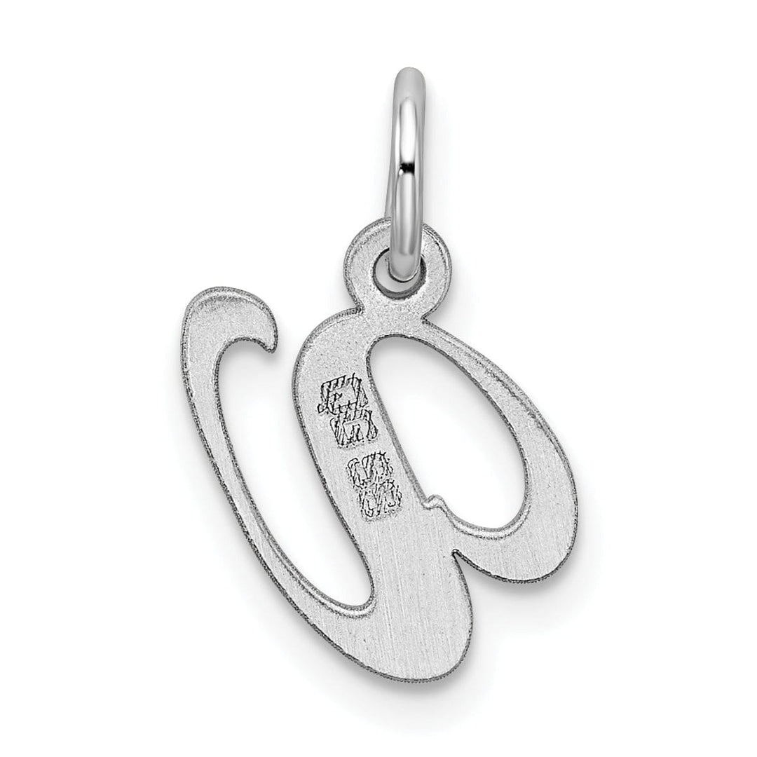 Lovely Rita's Pendants & Charms Silver Small Fancy Script Initial V Charm