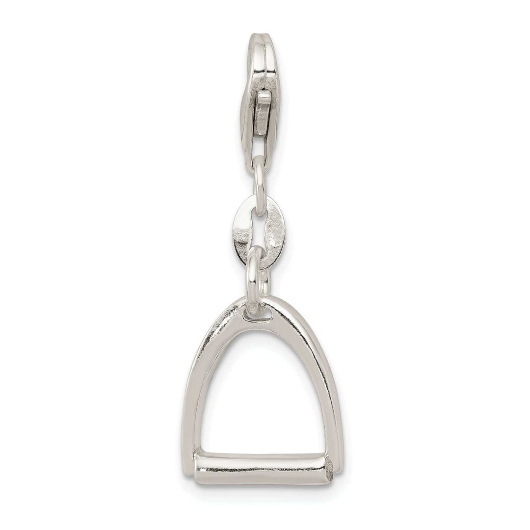 Lovely Rita's Pendants & Charms Silver Small Polish Finish Horse Stirrup Charm