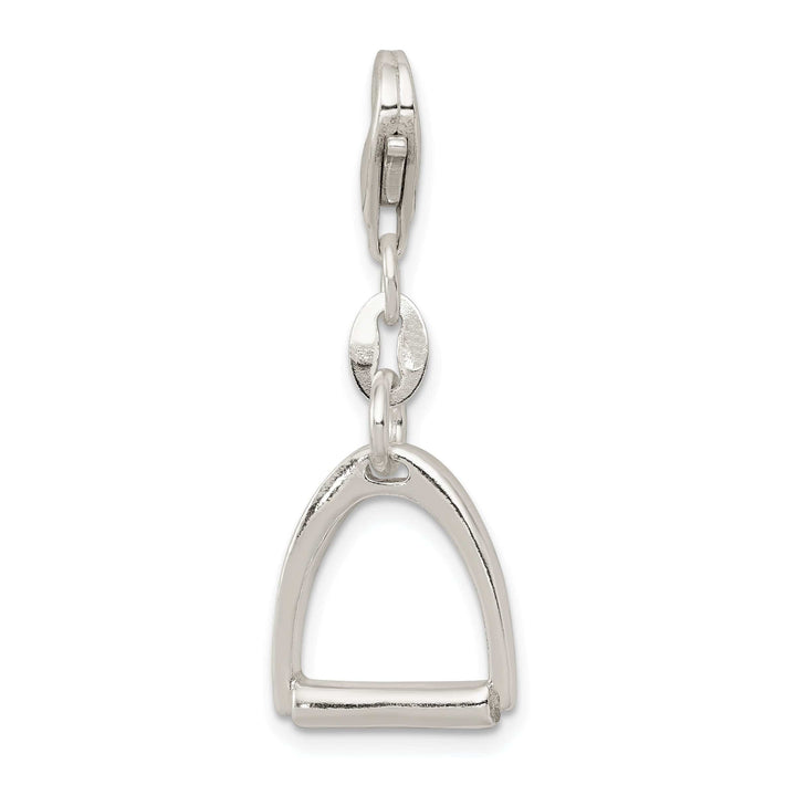 Lovely Rita's Pendants & Charms Silver Small Polish Finish Horse Stirrup Charm