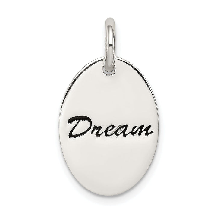 Lovely Rita's Pendants & Charms Silver Solid Polished Enamel Dream Oval Charm
