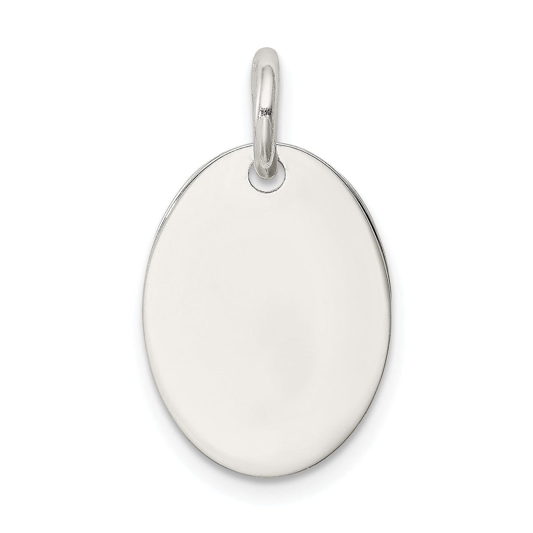 Lovely Rita's Pendants & Charms Silver Solid Polished Finish Joy Oval Pendant