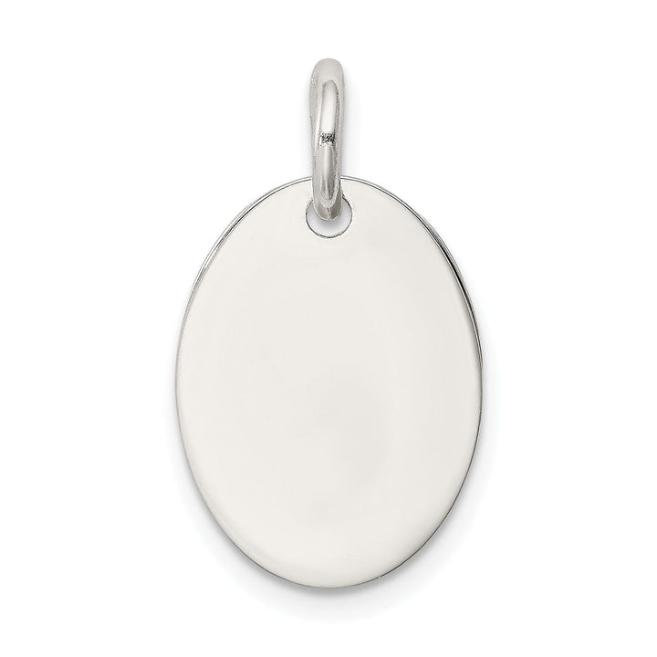 Lovely Rita's Pendants & Charms Silver Solid Polished Finish Joy Oval Pendant