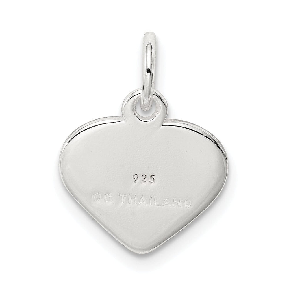 Lovely Rita's Pendants & Charms Silver Solid Polished Love Heart Charm Pendant