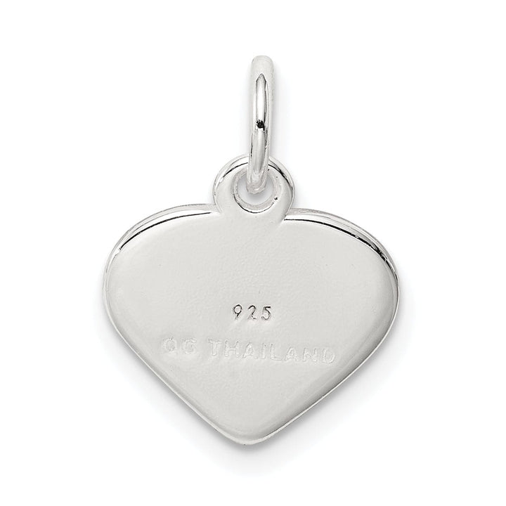 Lovely Rita's Pendants & Charms Silver Solid Polished Love Heart Charm Pendant