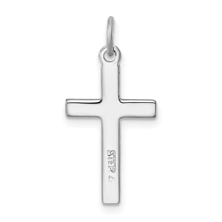 Lovely Rita's Pendants & Charms Silver Texture Heart Design Latin Cross Pendant