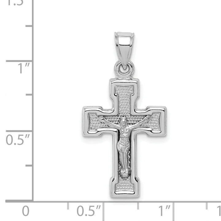 Lovely Rita's Pendants & Charms Silver Textured Latin Crucifix Cross Pendant