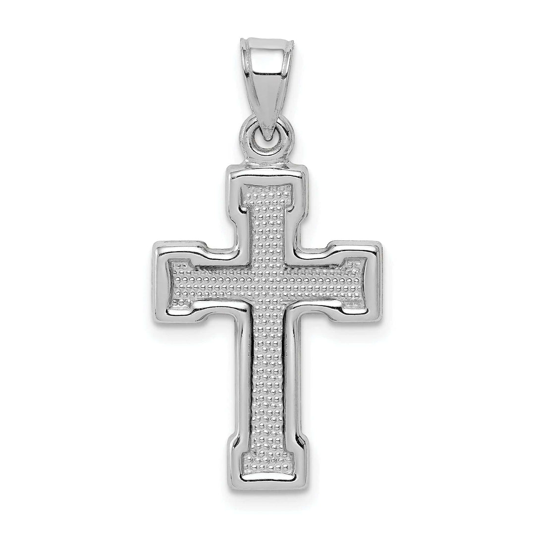 Lovely Rita's Pendants & Charms Silver Textured Latin Crucifix Cross Pendant