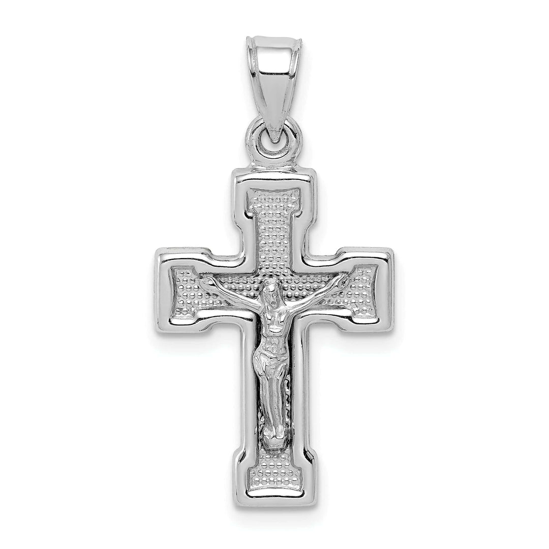 Lovely Rita's Pendants & Charms Silver Textured Latin Crucifix Cross Pendant