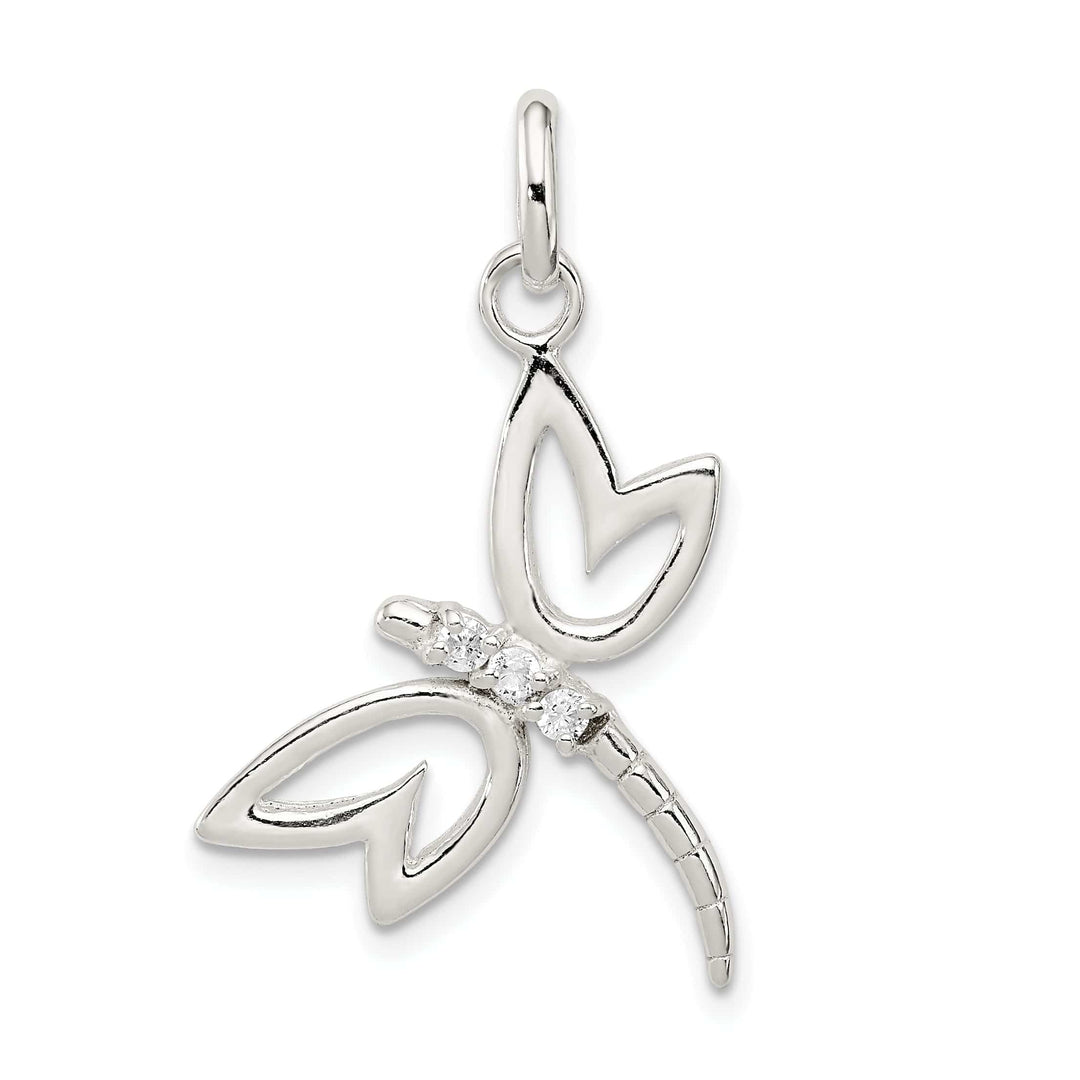 Lovely Rita's Pendants & Charms Silver With Cubic Zirconia Dragonfly Pendant