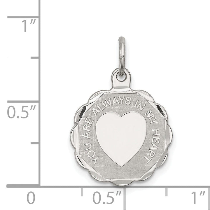 Lovely Rita's Pendants & Charms Silver Your Always In My Heart Disc Charm