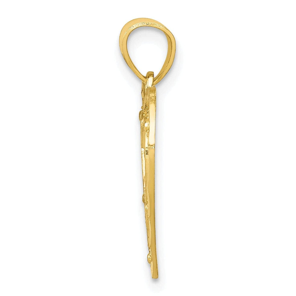 Lovely Rita's Pendants & Charms Solid 10k Two Tone Gold Mom Heart Charm Pendant