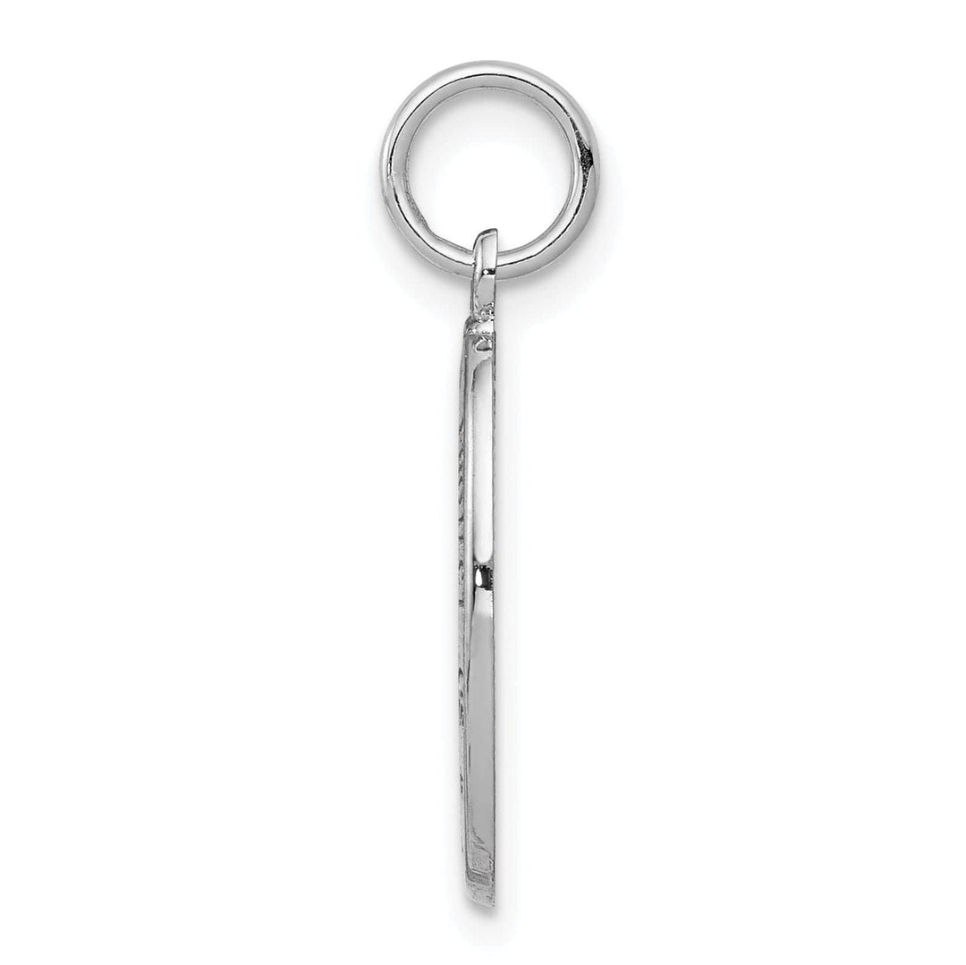 Lovely Rita's Pendants & Charms Solid 10K White Gold St. Christopher Medal Pendant