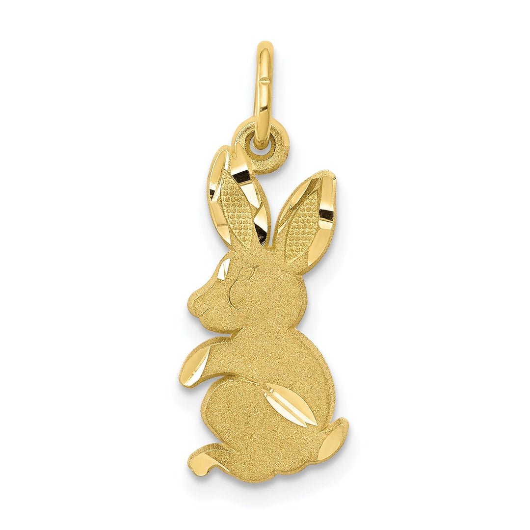 Lovely Rita's Pendants & Charms Solid 10k Yellow Gold Baby Bunny Rabbit Pendant