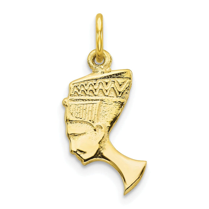 Lovely Rita's Pendants & Charms Solid 10k Yellow Gold Bust Of Nefertiti Pendant