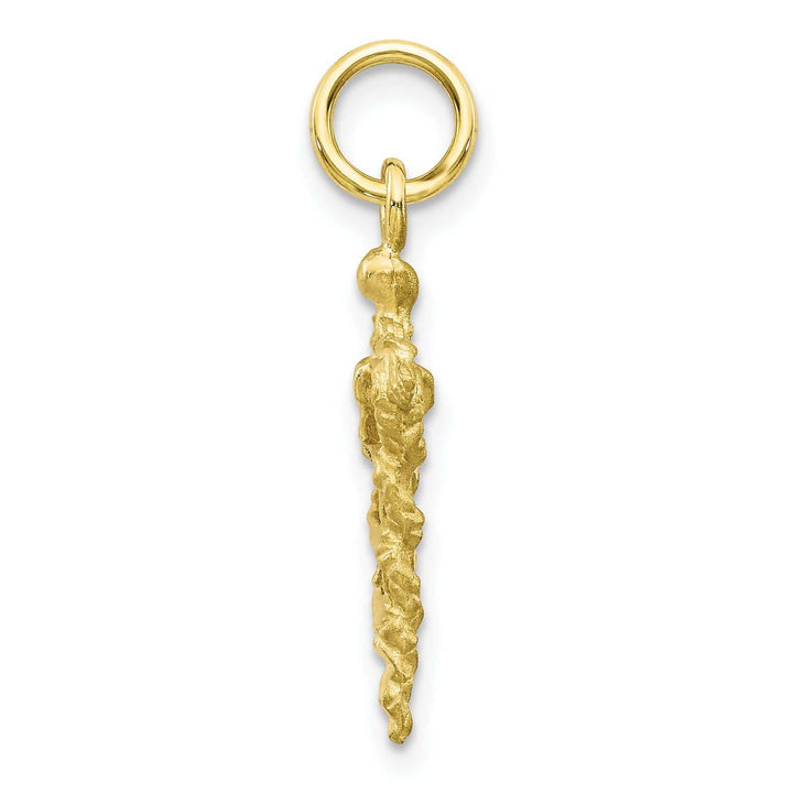 Lovely Rita's Pendants & Charms Solid 10k Yellow Gold Caduceus Charm Pendant