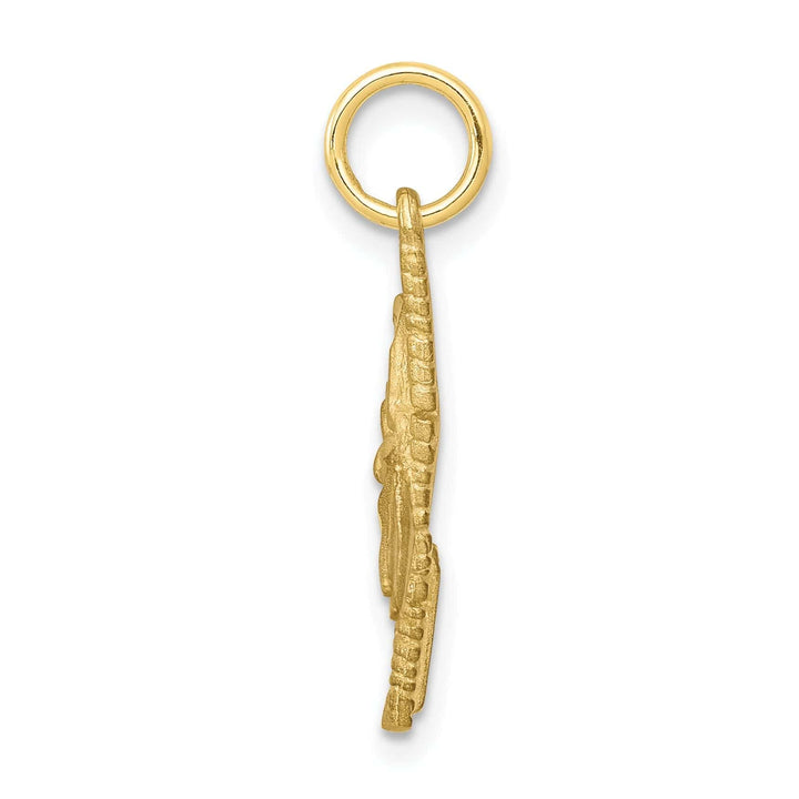 Lovely Rita's Pendants & Charms Solid 10k Yellow Gold Comb and Scissors Pendant