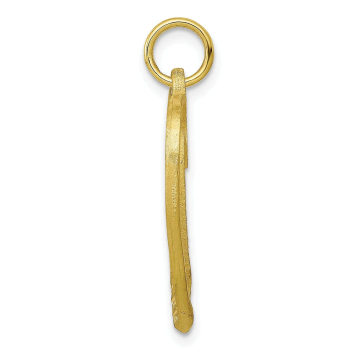 Lovely Rita's Pendants & Charms Solid 10k Yellow Gold Cross In Heart Pendant