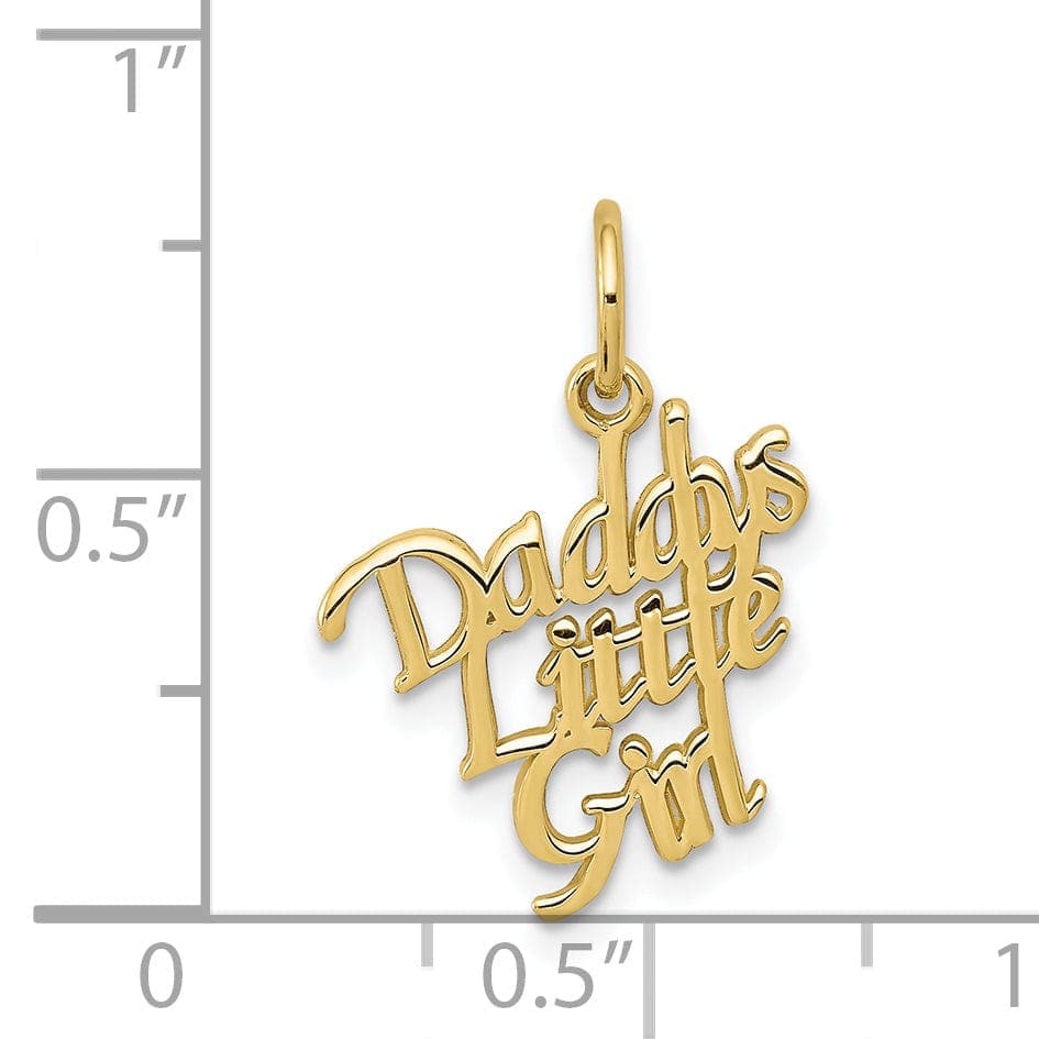 Lovely Rita's Pendants & Charms Solid 10k Yellow Gold Daddy Little Girl Pendant